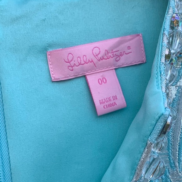 Lilly Pulitzer Shift Dress Spa Blue Size 00 - Picture 13 of 14